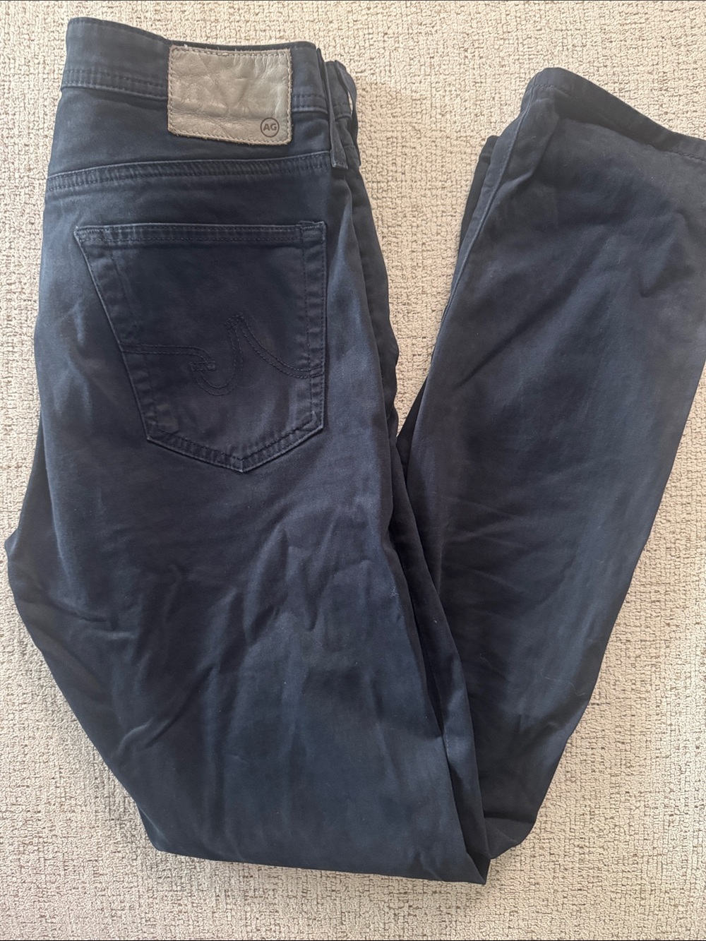 Ag Adriano Goldschmied Men’s Slim Straight Jeans in Navy